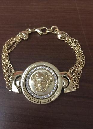 Позолочений браслет стиль versace
