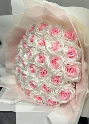 Букет из атласной ленты 💘