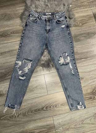 Брендові жіночі рвані джинси-мом let it be (турція). розмір-38 (xs/s)