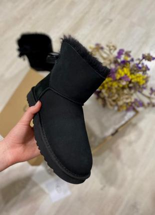 Ugg mini bailey bow black🆕 шикарные женские угги 🆕 купить наложенный платёж2 фото