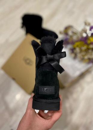 Ugg mini bailey bow black🆕 шикарные женские угги 🆕 купить наложенный платёж10 фото