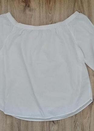 Блуза  h&m logg хлопок открытые плечи оверсайз