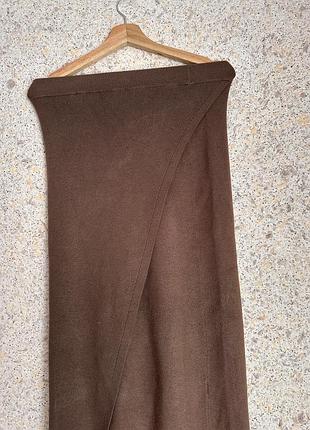 Юбка zara меди трикотажная теплая