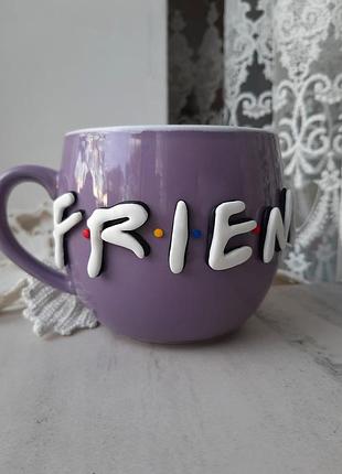 Чашка "friends " ручної роботи чашка " друзі " ручної роботи з полімерної глини
