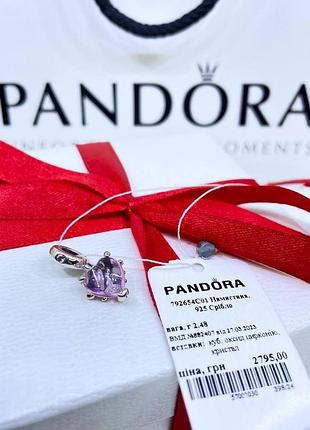 Серебряный шарм подвеска бусина пандора pandora 792654c01 семейное дерево и розовое сердце серебро проба s925 ale новое с биркой и пломбой