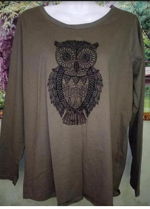 🌸🕊️🌿 ... реглан женский принт сова р.50-52... 🌿🕊️🌸