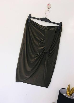 Юбка хаки батал большой размер boohoo plus uk20