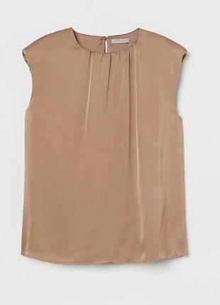 Сатиновый прямой топ h&m