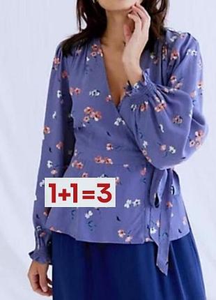 1+1=3 🎁 блуза на запах в цветочный принт от marks & spencer