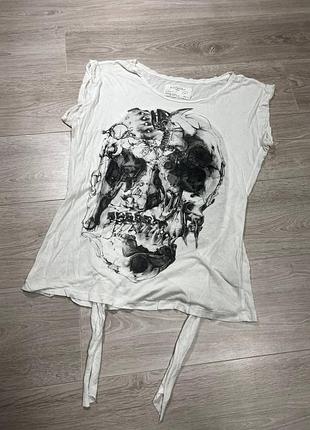 Женская футболка с черепом allsaints