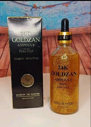 Омолоджуюча сироватка для обличчя з золотом goldzan 24k gold ampoule.корея