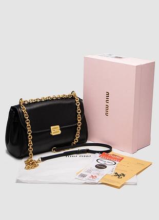 Сумка преміум міу nappa shoulder bag black