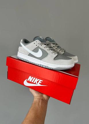 Кроссовки nike sb dunk low summit white wolf grey - ar0778-110 4