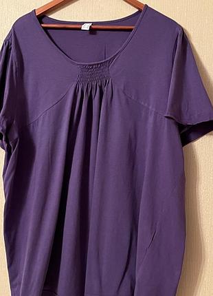 Футболка лілова р.56 батал натуральна