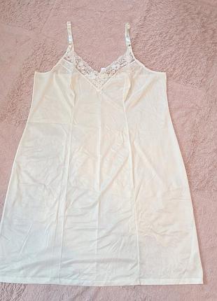 Вінтажна нічна сорочка пеньюар нейлон великого розміру нейлонова комбінація