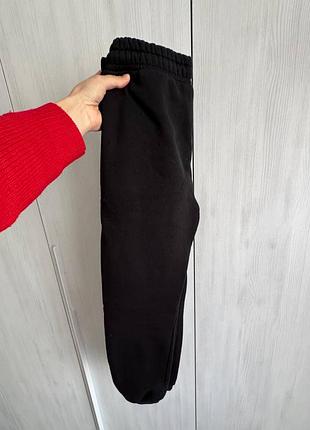 Підліткові чорні джогери zara 13-14 164 для підлітка чорного кольору утеплені на флісі фліс