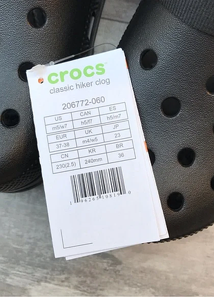 Крокс класік хайкер клог платформа черні crocs w10 CLOG hiker clog platform black/black5 фото