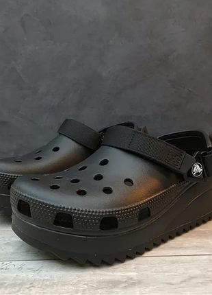 Крокс класік хайкер клог платформа черні crocs w10 CLOG hiker clog platform black/black6 фото