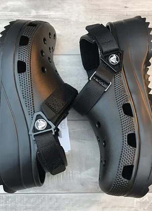 Крокс класік хайкер клог платформа черні crocs w10 CLOG hiker clog platform black/black8 фото