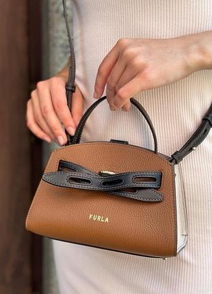 Сумка брендовая furla margherita mini top handle кожа оригинал на подарок