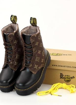 Черевики зимові жіночі доктор мартінс dr martens на платформі3 фото