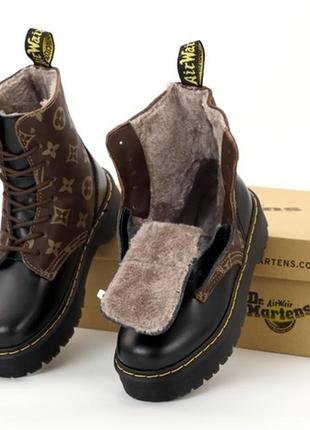 Ботинки зимние женские доктор мартинс dr martens на платформе7 фото