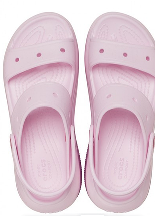 Crocs кроксы босоножки сандалии на платформе classic mega crush sandal 207989-5bx hydrangea4 фото