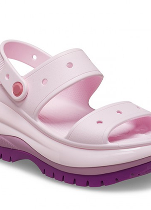Crocs кроксы босоножки сандалии на платформе classic mega crush sandal 207989-5bx hydrangea5 фото