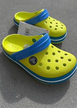 Детские кроксы сабо crocs crocband kids clog tennis ball green детские кроксы сабо