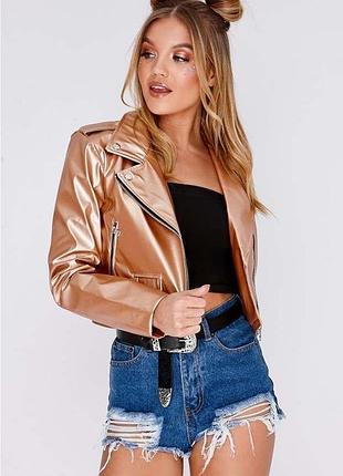 Кремовий металік косуха rising золота курточка