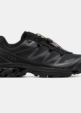 Чоловічі кросівки чорні саломон гор текс, salomon xt 6 gtx gore-tex, мужские кроссовки гор текс