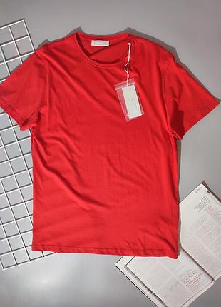 Червона базова бавовняна футболка для чоловіка