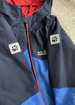 Куртка вітровка 2в1 jack wolfskin синя 7