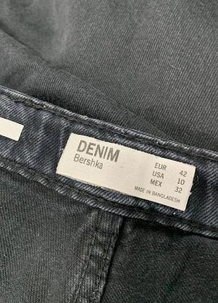 Юбка джинсовая серая bershka 5