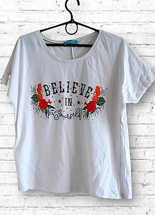 Футболка со стразами, белая футболка newe h.a.n.