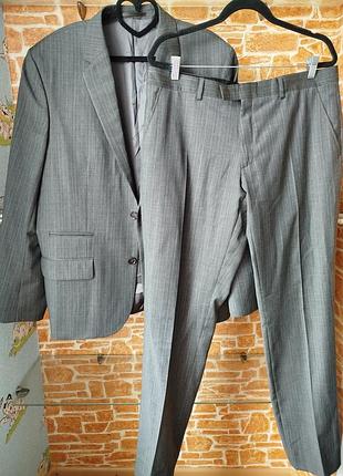 Мужской костюм h&m 54 размер slim fit