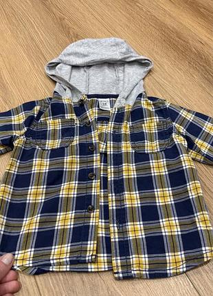 Рубашка сорочка дитяча carter’s клітинка 2