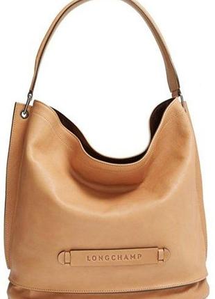 Сумка longchamp, сумка хобо longchamp, жіноча сумка, шкіряна сумка, брендова сумка