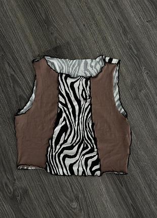 Топ зебра печворк