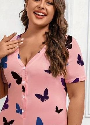 Пижамный комбинезон с бабочками 2xl