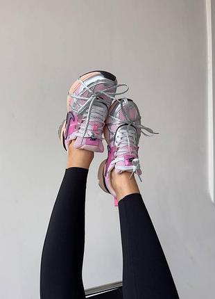 Кроссовки nike v2k runtek pink silver6 фото