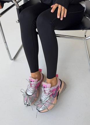 Кроссовки nike v2k runtek pink silver4 фото