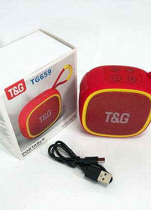 Портативная bluetooth колонка tg659 с ремешком, bluetooth колонка для улицы.