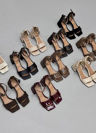 Бежевые босоножки / босоножки тоффи / босоножки шоколад / черные босоножки / босоножки латте3 фото