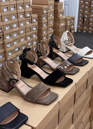 Бежевые босоножки / босоножки тоффи / босоножки шоколад / черные босоножки / босоножки латте7 фото