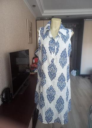 Плать- сарафан- 100% лен, италия.