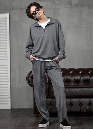 Спортивный костюм серый background дл6444