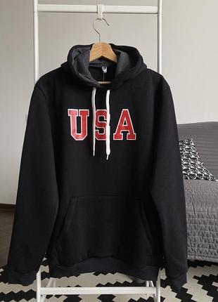 Тепла зимова кофта толстовка usa