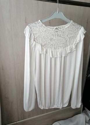 Футболка блузка натуральный хлопок кружевно стрейч нежный батист