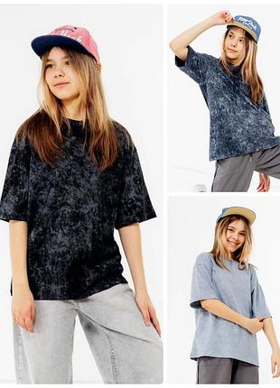 Подростковая футболка оверсайз, хлопковая большая свободная футболка свободного кроя